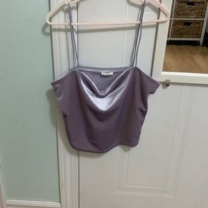 Velvet purple crop top